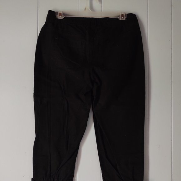 Smart Set Black Linen Capri Pants - Picture 3 of 9